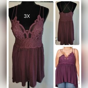 3x Zenana Crochet Lace Cami